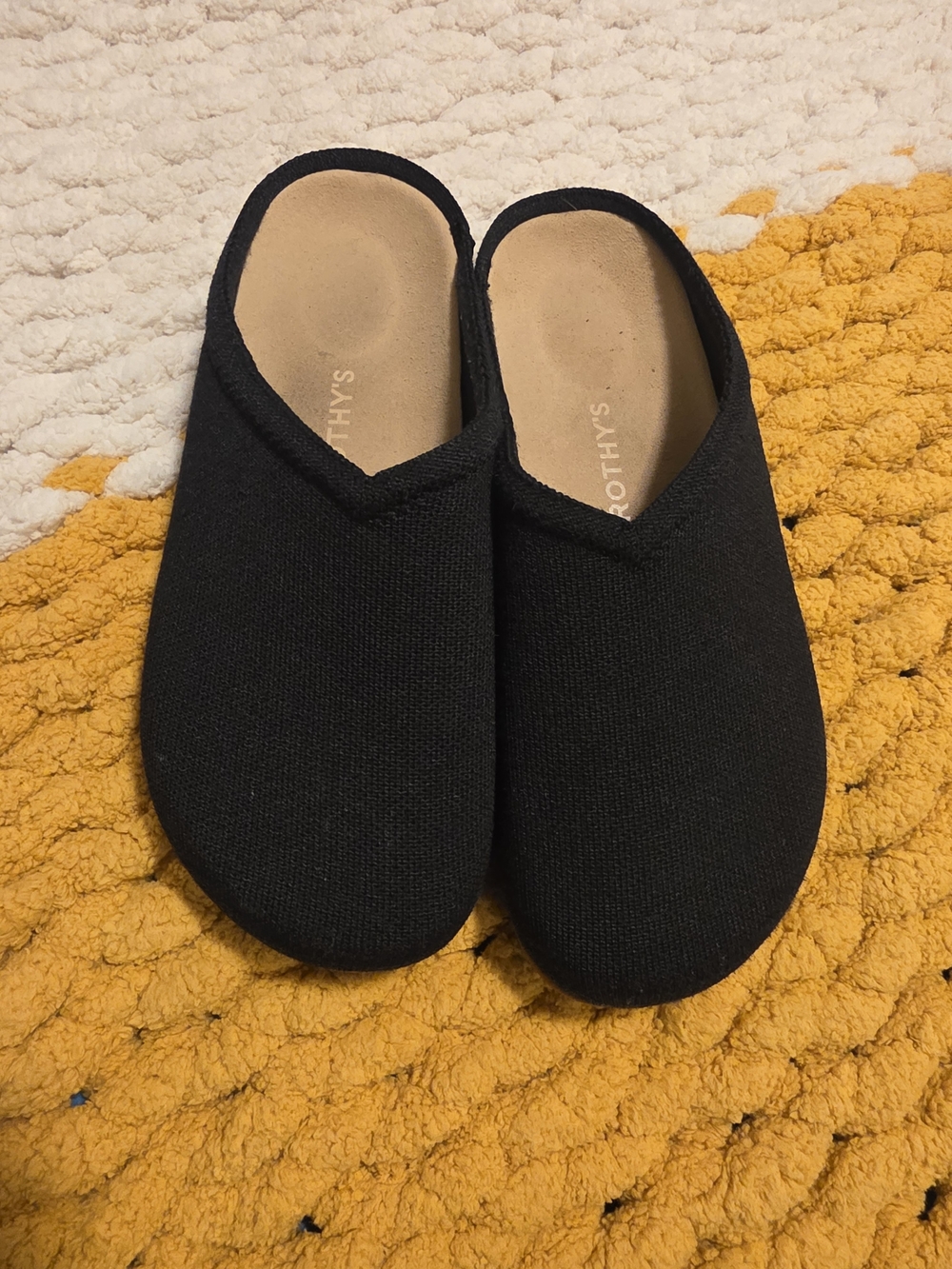 Rothy's Black Slip-On Knit Mules